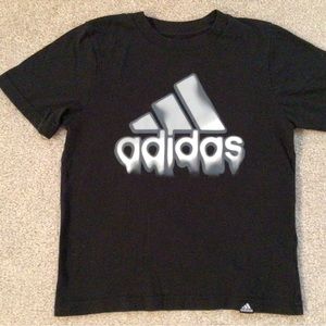 BLACK “ADIDAS” SHORT SLEEVE TSHIRT- BOYS SIZE 5